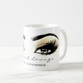 Lashes Eye Makeup Studio Champaigne Kaffeetasse (VorderseiteRechts)