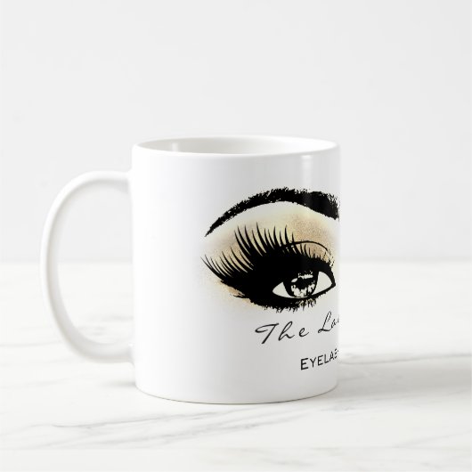 Lashes Eye Makeup Studio Champaigne Kaffeetasse (Links)