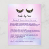Lashes Eyelash Extension Aftercare Aquarell Pink Flyer (Vorne)