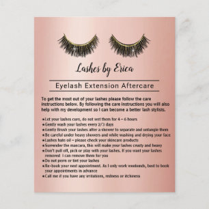 Lashes Eyelash Extension Salon Rose Flyer