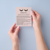 Lashes Eyelash Extensions Aftercare Instruction Flyer (Gruppe)