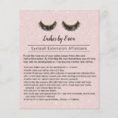 Lashes Eyelash Extensions Aftercare Instruction Flyer (Vorne)