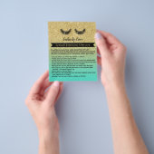 Lashes Eyelash Extensions Aftercare Instruction Flyer (Gruppe)