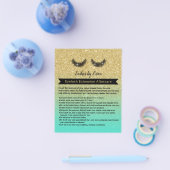Lashes Eyelash Extensions Aftercare Instruction Flyer (Einzeln)