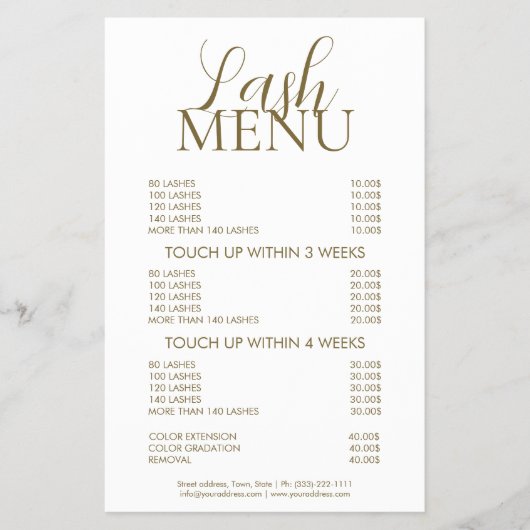 Lashes Eyelash Extensions Minimal Basic Simple Flyer (Vorne)