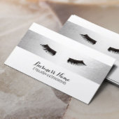 Lashes Eyelash Extensions Moderner Silbersalon Visitenkarte