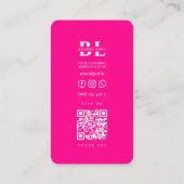 Lashes Eyelash Extensions Pink Script Visitenkarte (Rückseite)