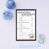 Lashes Eyelash Extensions White Price List Flyer (Einzeln)