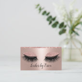 Lashes Eyelash Eye Makeup Rose Visitenkarte (Stehend Vorderseite)