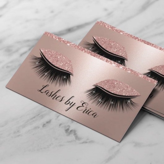 Lashes Eyelash Eye Makeup Rose Visitenkarte