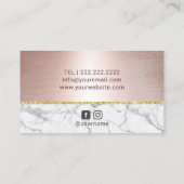 Lashes Eyelash Makeup Artist Chic Rose Visitenkarte (Rückseite)