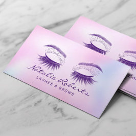 Lashes Eyelash Makeup Artist Holographic Salon Visitenkarte