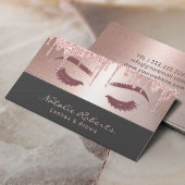 Lashes Eyelash Makeup Artist Rose Gold Tropfen Gra Visitenkarte