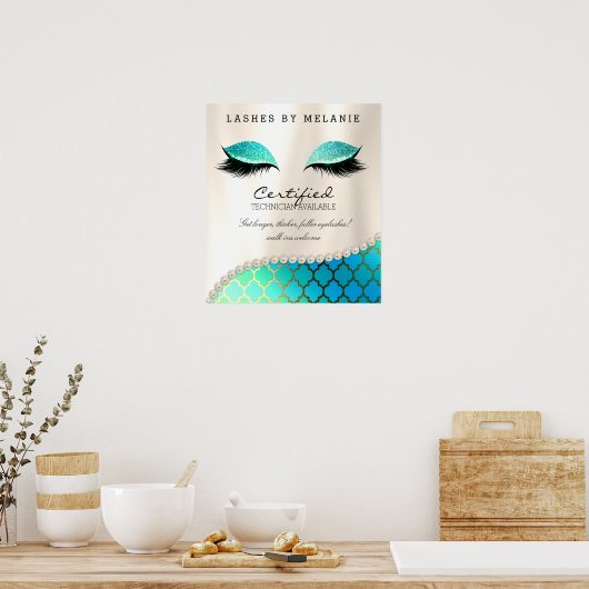 Lashes Eyelash Makeup Poster Hübsch Eyes Marokko (Küche)