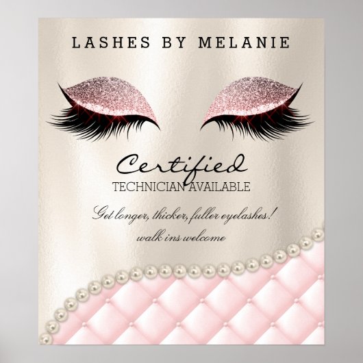 Lashes Eyelash Makeup Poster Hübsche Augen (Vorne)