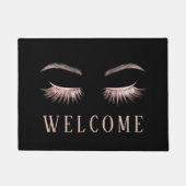Lashes Eyelash Makeup Rose Fußmatte (Vorderseite)