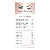 Lashes Eyelash Makeup Rose Gold Preisliste Werbekarte (Vorne)