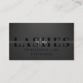 Lashes / Eyelash Salon Foto Black Luxus Visitenkarte (Vorderseite)