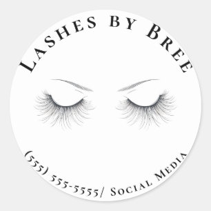 Lashes Eyelashes Runder Aufkleber