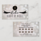 LASHES Eyelashes White Bokeh Kundenbindungskarte Treuekarte (Vorne/Hinten)