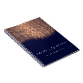 Lashes Eyes Makeup Artist Copper Blue Navy Glitzer Notizblock (Rechte Seite)