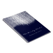 Lashes Eyes Makeup Artist Gray Blue Navy Glitzer Notizblock (Rechte Seite)
