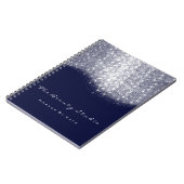 Lashes Eyes Makeup Artist Gray Blue Navy Glitzer Notizblock (Linke Seite)