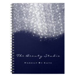 Lashes Eyes Makeup Artist Gray Blue Navy Glitzer Notizblock