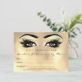 Lashes Glass Gold Makeup Certificate Geschenk (Stehend Vorderseite)