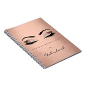 Lashes Glitzer Augen Makeup Rose Blush Name Notizblock (Rechte Seite)