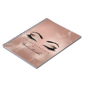Lashes Glitzer Augen Makeup Rose Blush Name Notizblock (Linke Seite)