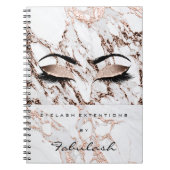 Lashes Glitzer Augen Makeup Rose Notizblock (Vorderseite)