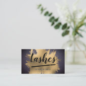Lashes | Gold Foil Spritzer | Leather Texture Terminkarte (Stehend Vorderseite)