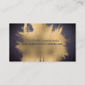 Lashes | Gold Foil Spritzer | Leather Texture Terminkarte (Rückseite)
