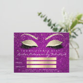 Lashes Gold Magenta Pink Makeup Zertifikat Geschen (Stehend Vorderseite)