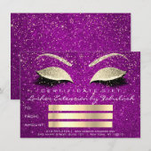 Lashes Gold Magenta Pink Makeup Zertifikat Geschen (Vorne/Hinten)