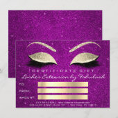 Lashes Gold Pink Makeup Artist Geschenk (Vorne/Hinten)