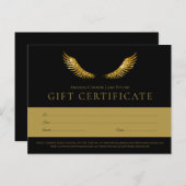 Lashes Gold Wings Black Geschenkgutschein Postkarte (Vorne/Hinten)