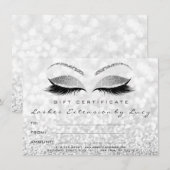 Lashes Grey Silver Makeup Certificate - Glitzer (Vorne/Hinten)