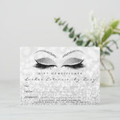 Lashes Grey Silver Makeup Certificate - Glitzer (Stehend Vorderseite)