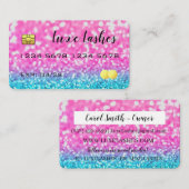 Lashes Kreditkartenstil Visitenkarte (Vorne/Hinten)