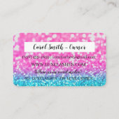 Lashes Kreditkartenstil Visitenkarte (Rückseite)