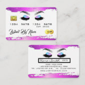 Lashes Kreditkartenstil Visitenkarte (Vorne/Hinten)