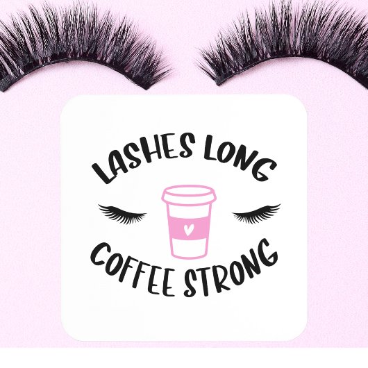 Lashes lange Kaffeepause Getränkeuntersetzer