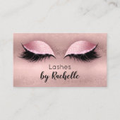 Lashes Lash Business Card Eyelash Rose Gold Visitenkarte (Vorderseite)