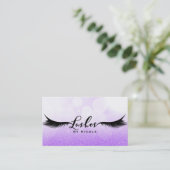 Lashes Lila Sparkle Glamour Eyelashes Makeup Visitenkarte (Stehend Vorderseite)