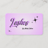 Lashes lila Visitenkarte (Vorderseite)