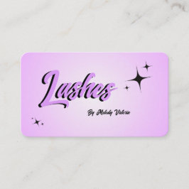 Lashes lila Visitenkarte