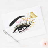 Lashes-Logo Rechteckiger Aufkleber (Umschlag)