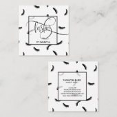 Lashes Lots of Lashes Eyelash Lash Artist Quadratische Visitenkarte (Vorne/Hinten)